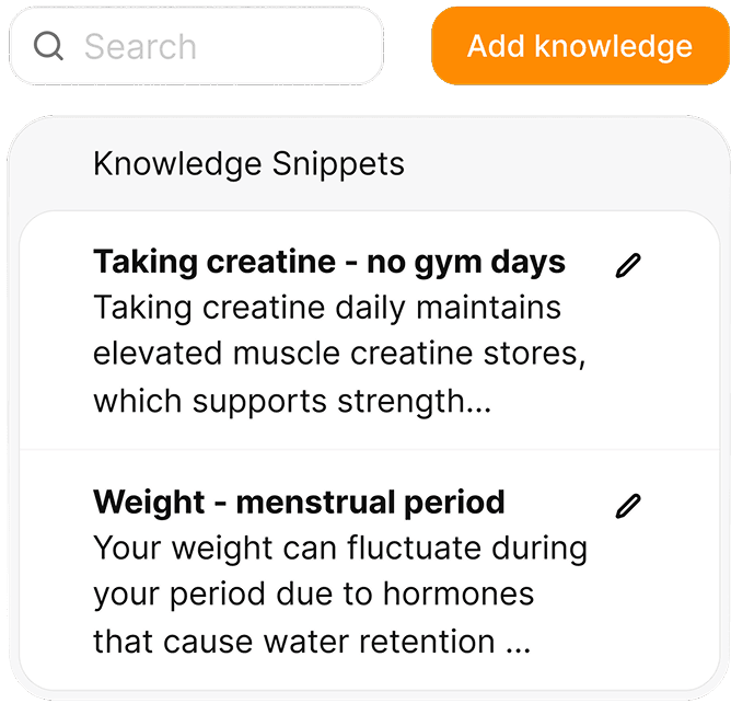 Manage Custom Knowledge